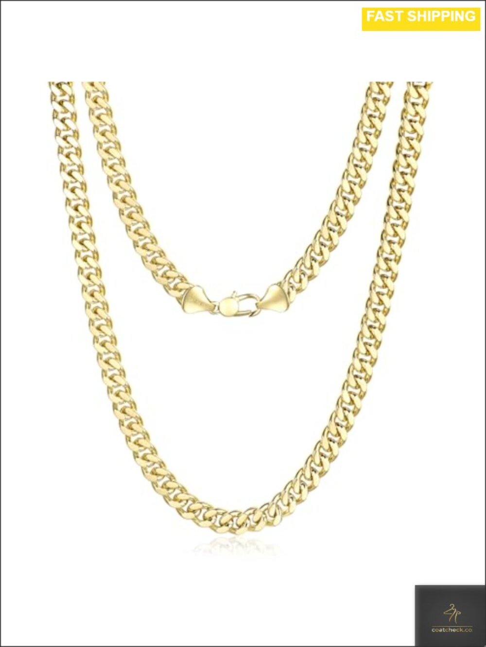 14K Gold Cuban Link Chain Necklace Unisex 8mm Dainty Jewelry Gift